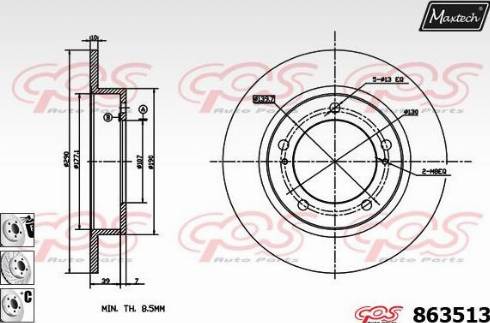 Maxtech 863513.6880 - Kočioni disk www.molydon.hr