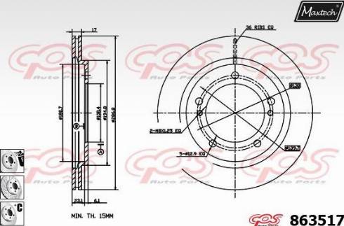 Maxtech 863517.6980 - Kočioni disk www.molydon.hr