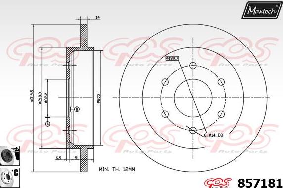 Maxtech 863517 - Kočioni disk www.molydon.hr