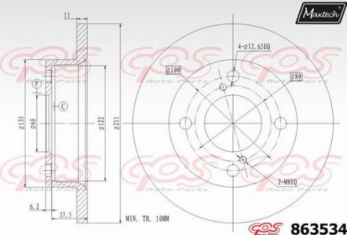 Maxtech 863534.0000 - Kočioni disk www.molydon.hr