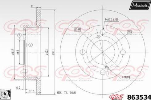 Maxtech 863534.0080 - Kočioni disk www.molydon.hr