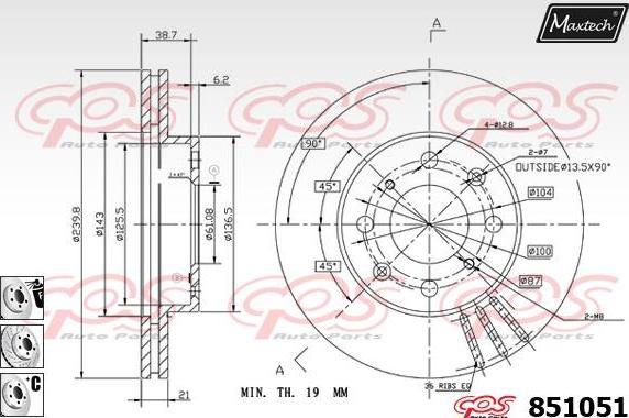 Maxtech 863534 - Kočioni disk www.molydon.hr