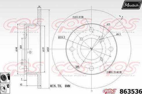 Maxtech 863536.6060 - Kočioni disk www.molydon.hr