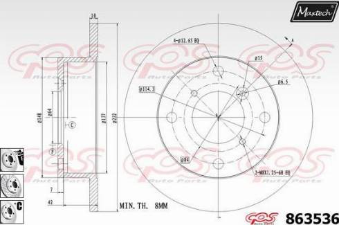 Maxtech 863536.6980 - Kočioni disk www.molydon.hr