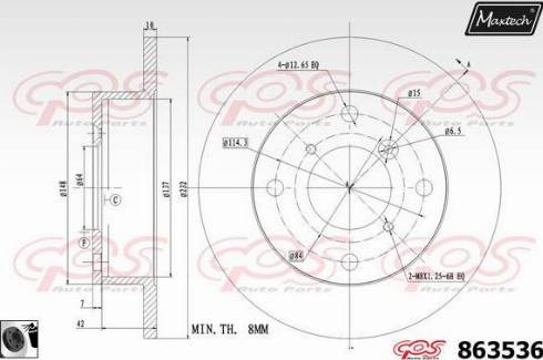 Maxtech 863536.0060 - Kočioni disk www.molydon.hr