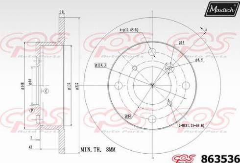 Maxtech 863536.0000 - Kočioni disk www.molydon.hr