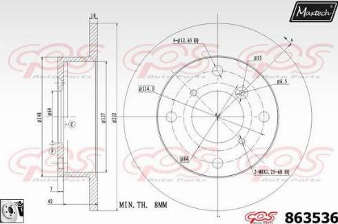 Maxtech 863536.0080 - Kočioni disk www.molydon.hr