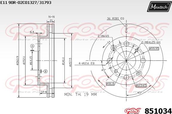 Maxtech 863536 - Kočioni disk www.molydon.hr