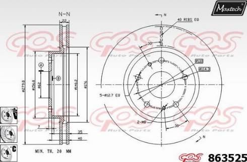 Maxtech 863525.6880 - Kočioni disk www.molydon.hr