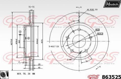 Maxtech 863525.0060 - Kočioni disk www.molydon.hr