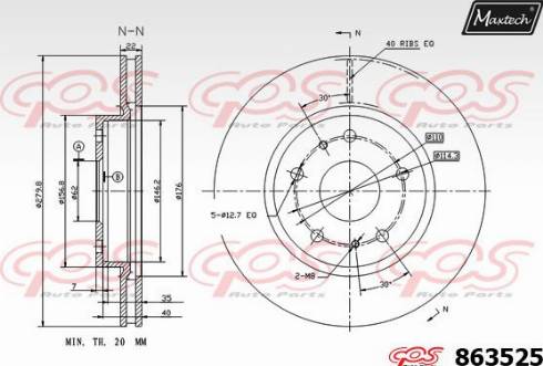 Maxtech 863525.0000 - Kočioni disk www.molydon.hr