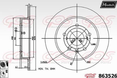 Maxtech 863526.6060 - Kočioni disk www.molydon.hr