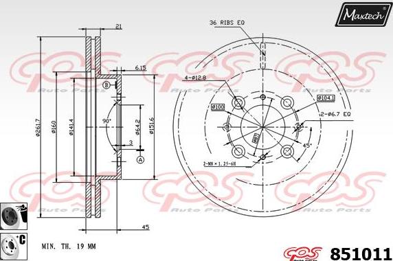 Maxtech 863526 - Kočioni disk www.molydon.hr