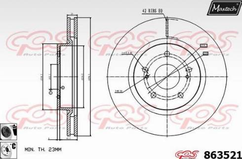 Maxtech 863521.6060 - Kočioni disk www.molydon.hr