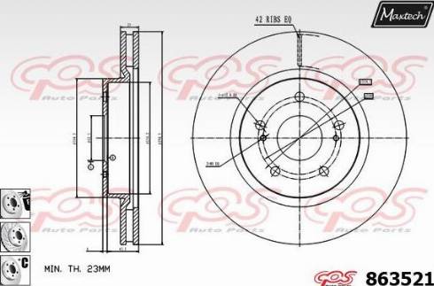 Maxtech 863521.6880 - Kočioni disk www.molydon.hr