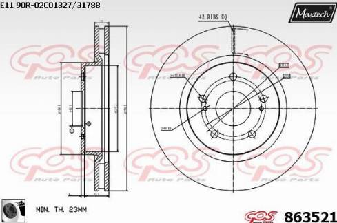 Maxtech 863521.0060 - Kočioni disk www.molydon.hr