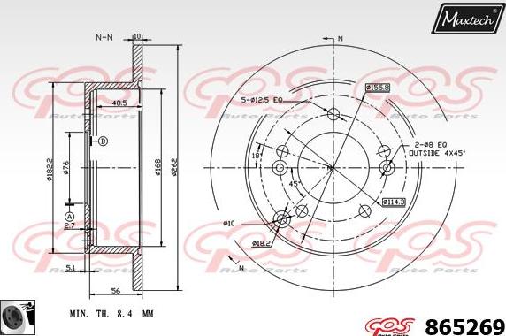 Maxtech 863521 - Kočioni disk www.molydon.hr