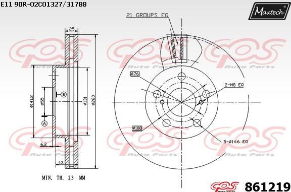 Maxtech 863523 - Kočioni disk www.molydon.hr