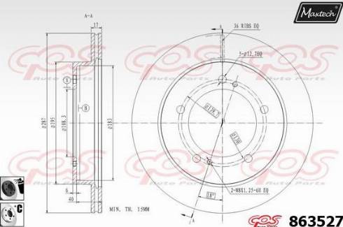 Maxtech 863527.6060 - Kočioni disk www.molydon.hr