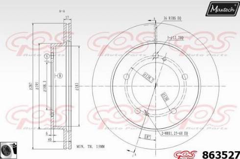 Maxtech 863527.0060 - Kočioni disk www.molydon.hr