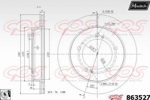 Maxtech 863527.0080 - Kočioni disk www.molydon.hr