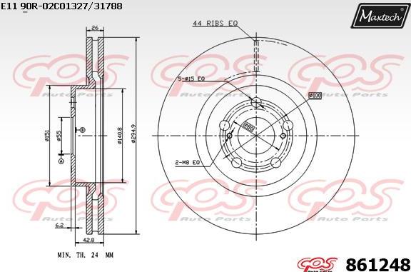 Maxtech 863527 - Kočioni disk www.molydon.hr