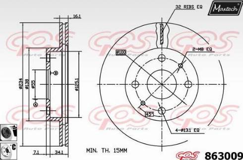 Maxtech 863009.6060 - Kočioni disk www.molydon.hr