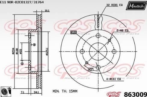 Maxtech 863009.0060 - Kočioni disk www.molydon.hr