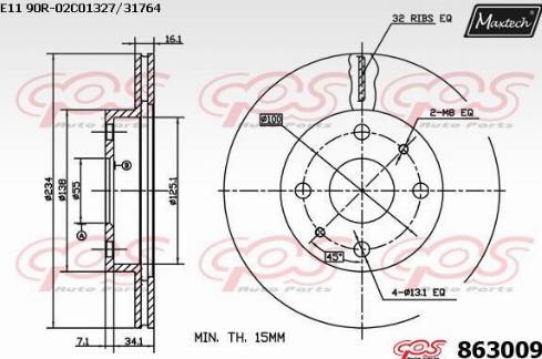 Maxtech 863009.0000 - Kočioni disk www.molydon.hr