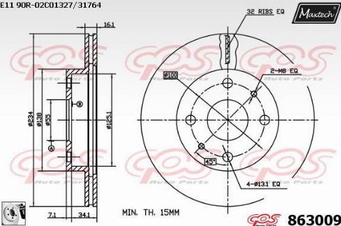 Maxtech 863009.0080 - Kočioni disk www.molydon.hr