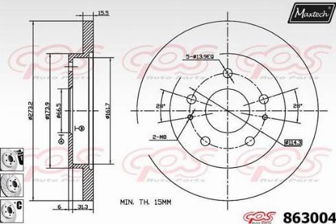 Maxtech 863004.6880 - Kočioni disk www.molydon.hr