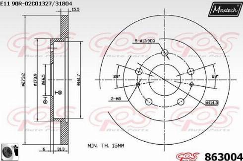 Maxtech 863004.0060 - Kočioni disk www.molydon.hr