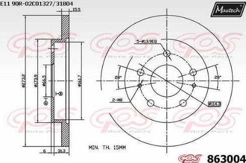 Maxtech 863004.0000 - Kočioni disk www.molydon.hr