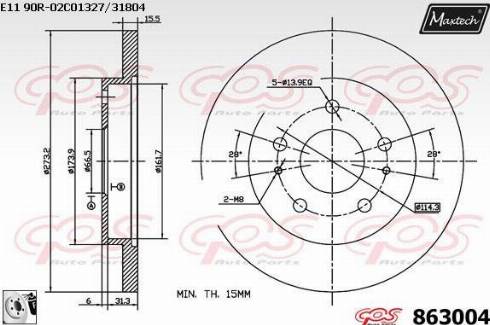 Maxtech 863004.0080 - Kočioni disk www.molydon.hr