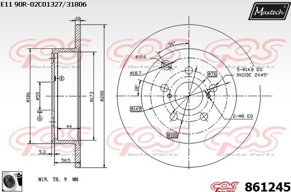 Maxtech 863004 - Kočioni disk www.molydon.hr