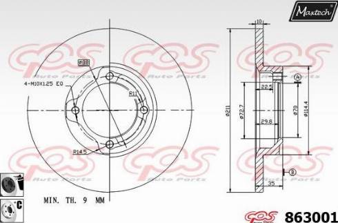 Maxtech 863001.6060 - Kočioni disk www.molydon.hr