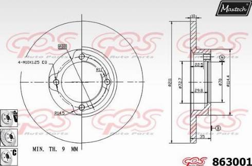 Maxtech 863001.6880 - Kočioni disk www.molydon.hr