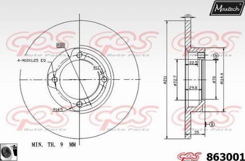 Maxtech 863001.0060 - Kočioni disk www.molydon.hr