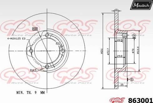 Maxtech 863001.0000 - Kočioni disk www.molydon.hr