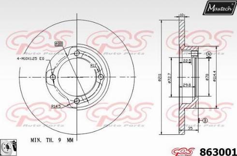 Maxtech 863001.0080 - Kočioni disk www.molydon.hr