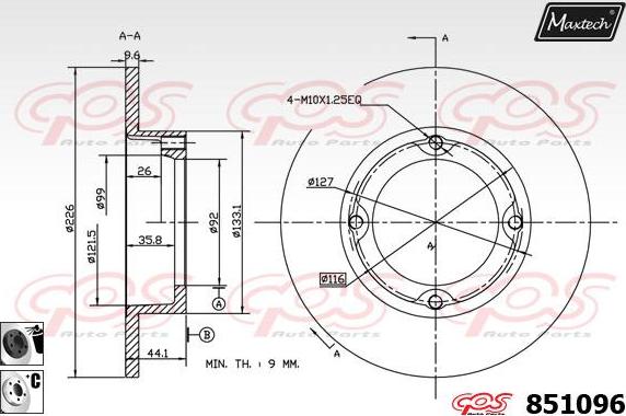 Maxtech 863001 - Kočioni disk www.molydon.hr