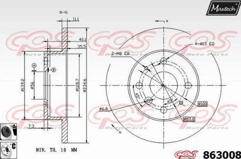 Maxtech 863008.6060 - Kočioni disk www.molydon.hr