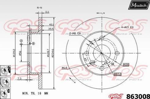 Maxtech 863008.6880 - Kočioni disk www.molydon.hr