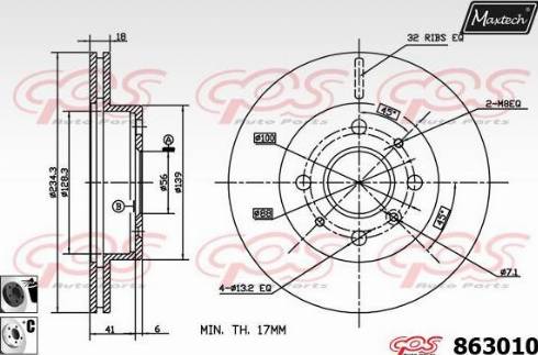 Maxtech 863010.6060 - Kočioni disk www.molydon.hr