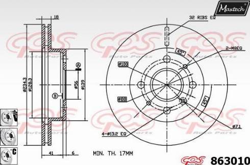 Maxtech 863010.6980 - Kočioni disk www.molydon.hr