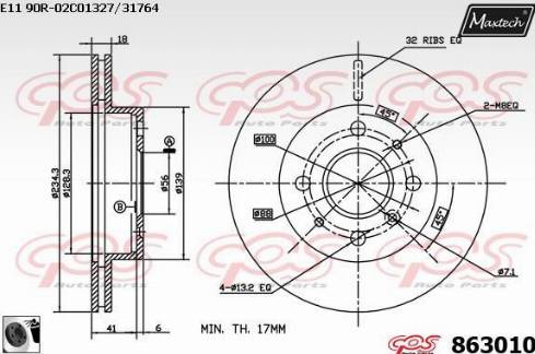 Maxtech 863010.0060 - Kočioni disk www.molydon.hr