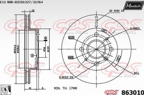 Maxtech 863010.0080 - Kočioni disk www.molydon.hr