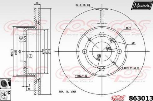 Maxtech 863013.6060 - Kočioni disk www.molydon.hr