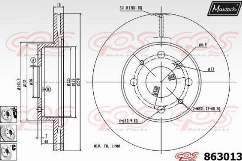 Maxtech 863013.6880 - Kočioni disk www.molydon.hr