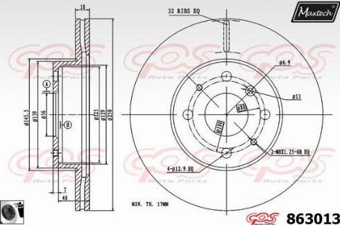 Maxtech 863013.0060 - Kočioni disk www.molydon.hr